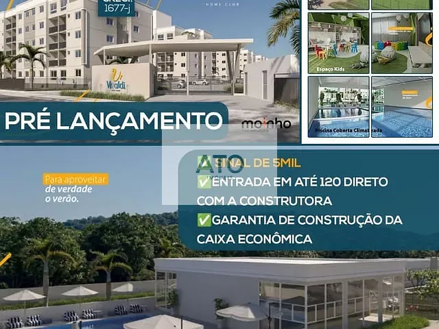 Apartamento com 53m² 2 quartos e 1 banheiro, à venda, no bairro joaia em Tijucas