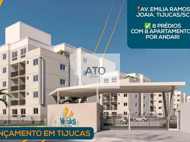 Apartamento com 53m² 2 quartos e 1 banheiro, à venda, no bairro joaia em Tijucas