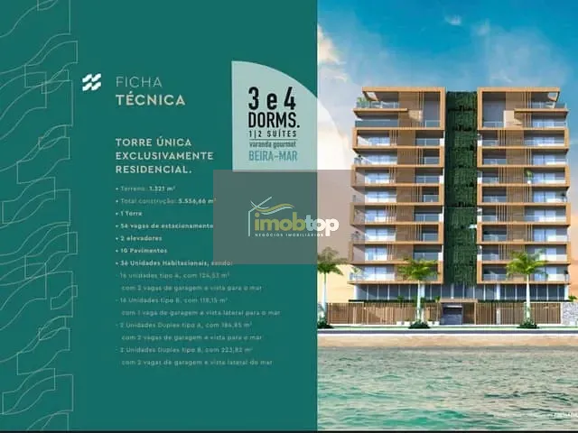 Apartamento com 118m² 3 quartos e 2 banheiros, à venda, no bairro Indaiá em Caraguatatuba