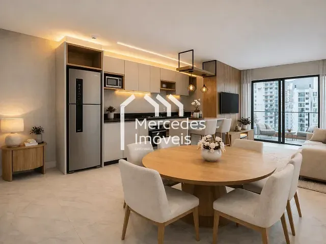 Apartamento com 101m² 2 quartos e 3 banheiros, para alugar, no bairro Praia Brava em Itajaí