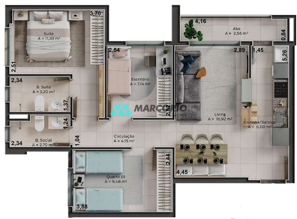 Apartamento à venda com 2 quartos, 60m² - Foto 22
