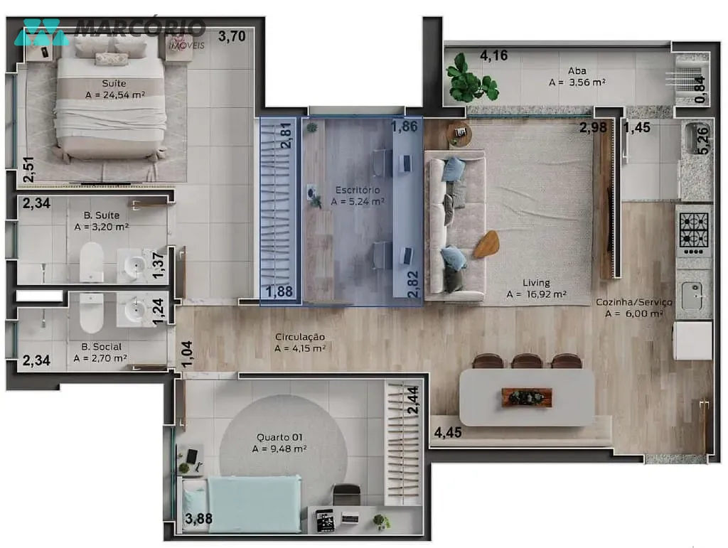 Apartamento, 2 quartos, 60 m² - Foto 24
