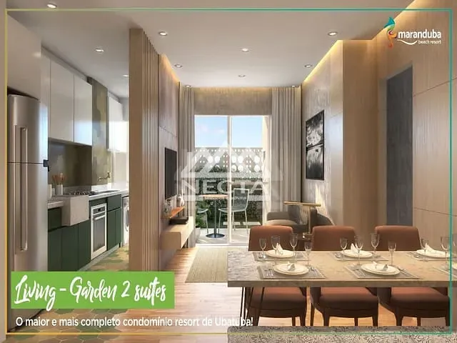 Apartamento com 54058m² 2 quartos e 2 banheiros, à venda, no bairro Praia do Sape em Ubatuba