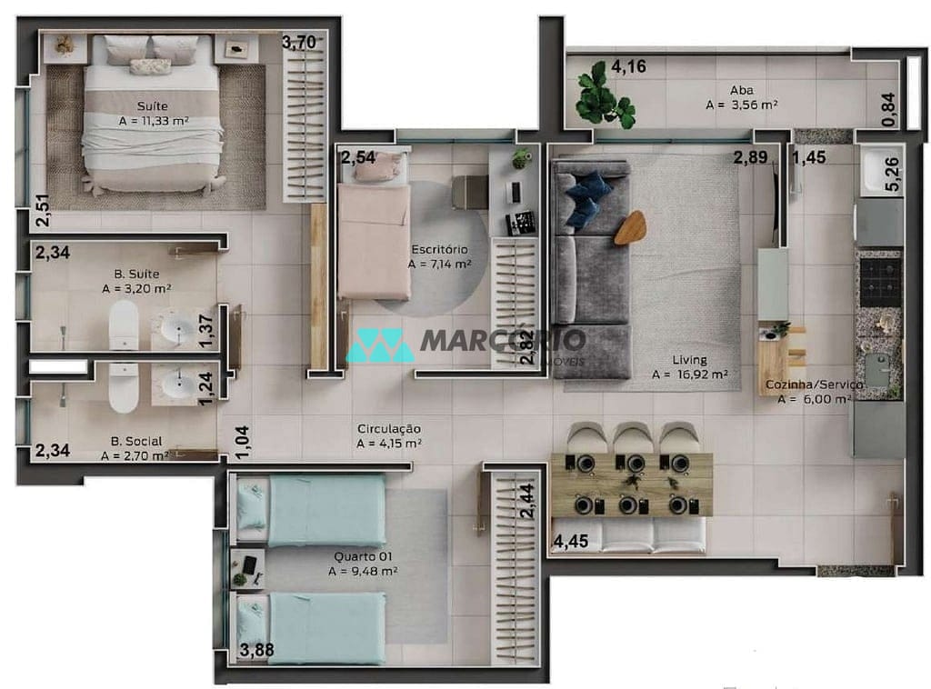 Apartamento à venda com 3 quartos, 75m² - Foto 22
