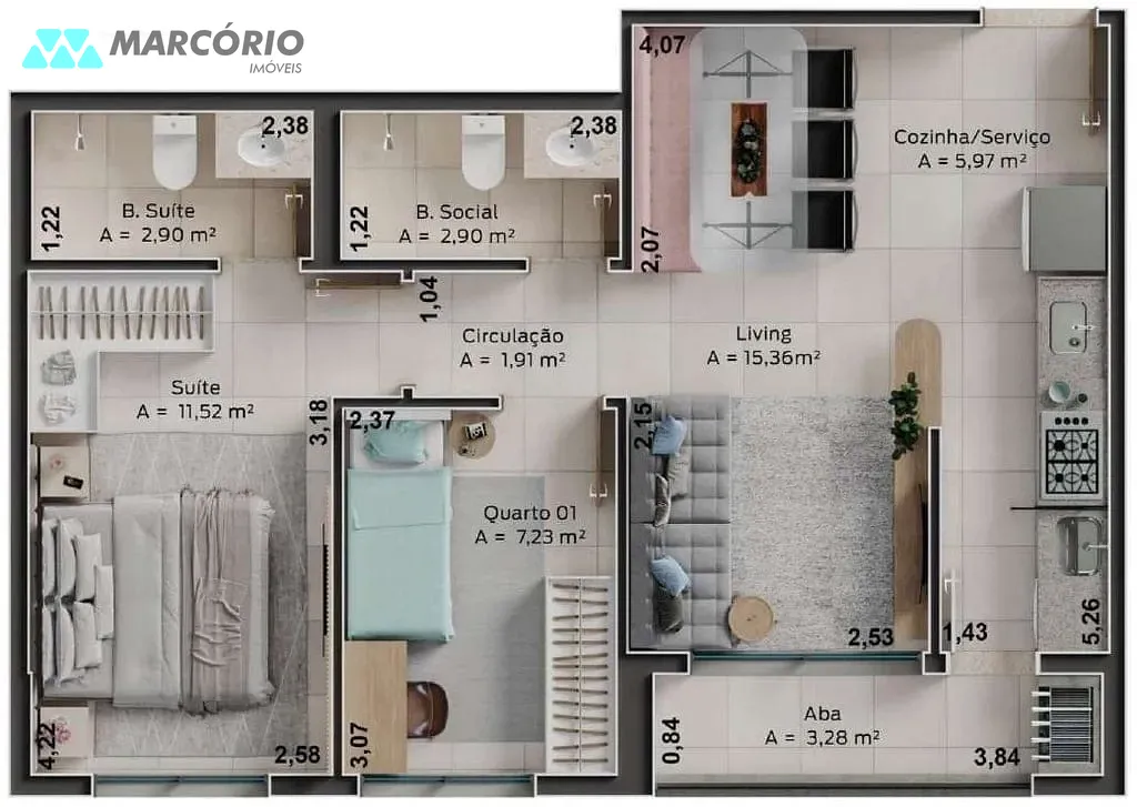 Apartamento, 3 quartos, 75 m² - Foto 21