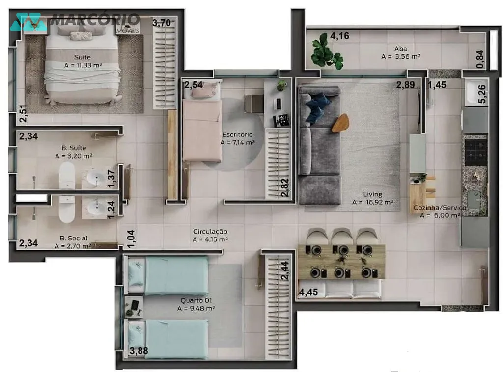 Apartamento, 3 quartos, 75 m² - Foto 22