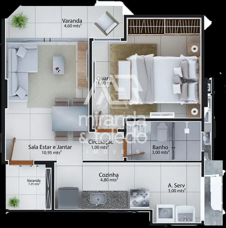 Apartamento, 1 quarto, 10 m² - Foto 9