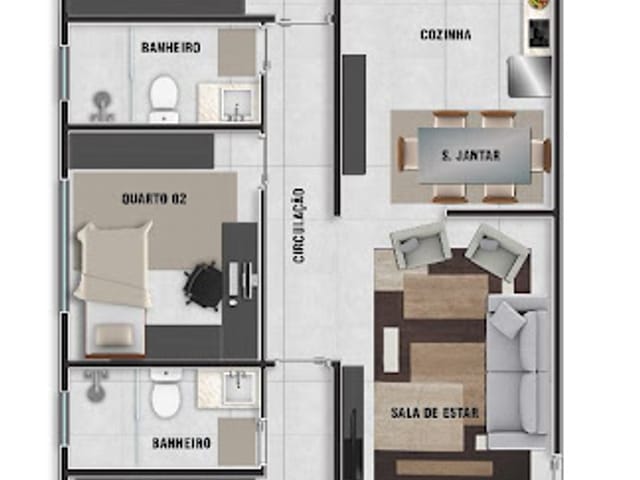 Apartamento com 115m² 3 quartos e 1 banheiro, à venda, no bairro Centro em Cambuí