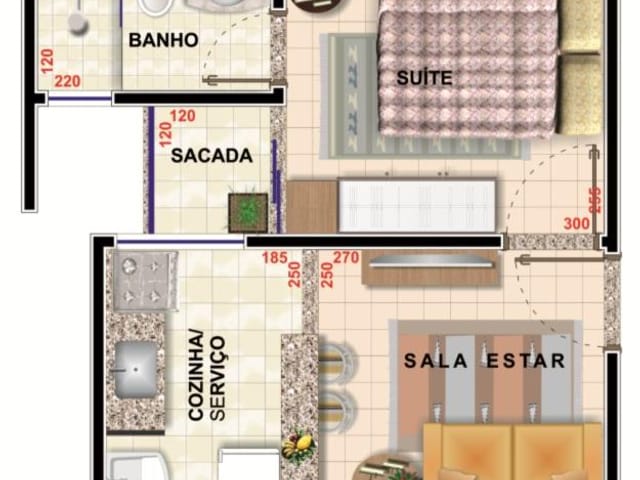 Foto do Apartamento - Apartamento à venda 2 Quartos, 59.74M², Nossa Senhora da Abadia, Uberaba - MG | Residencial Gladiador | ZUCATO IMOBILIARIA LTDA
