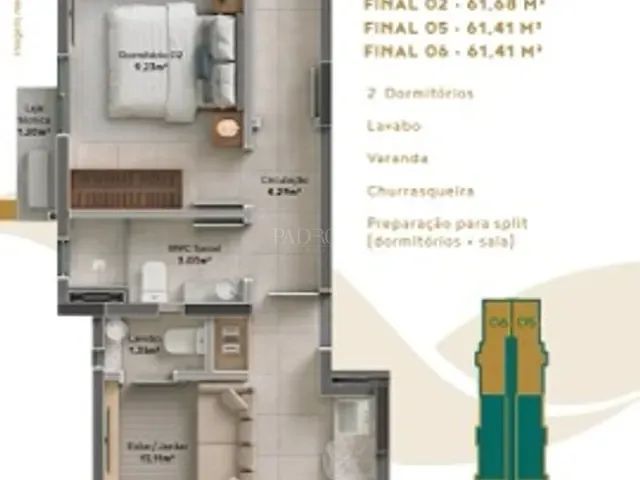 Apartamento 2 quartos e 2 banheiros, à venda, no bairro Centro em Camboriú