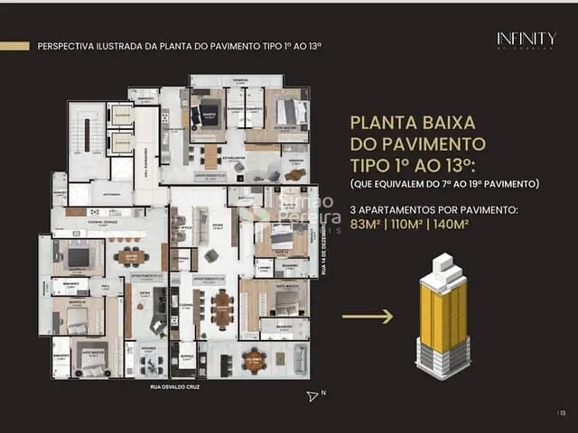 Apartamento 2 quartos e 2 banheiros, à venda, no bairro Centro em Três Rios