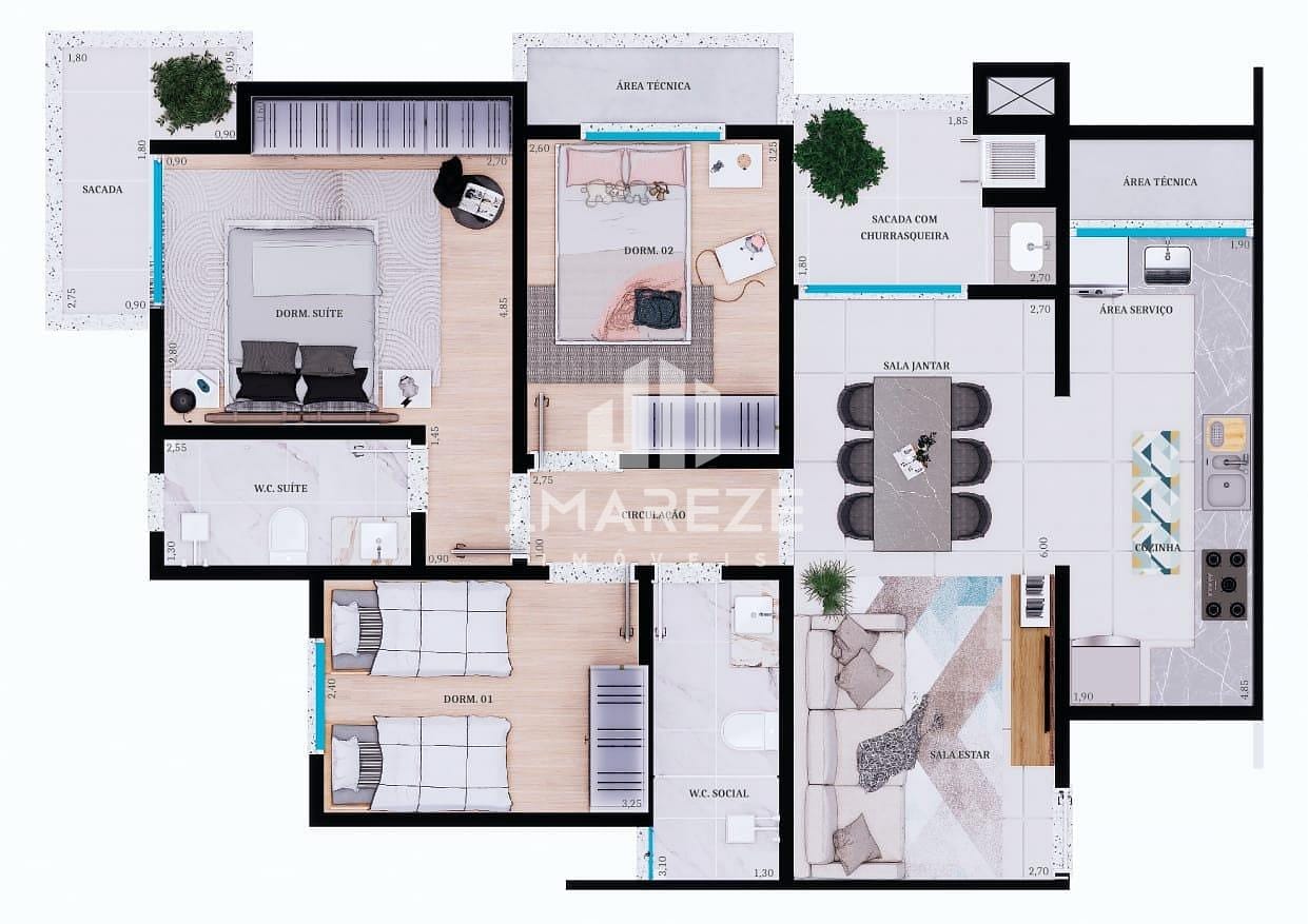 Apartamento à venda com 3 quartos, 86m² - Foto 10