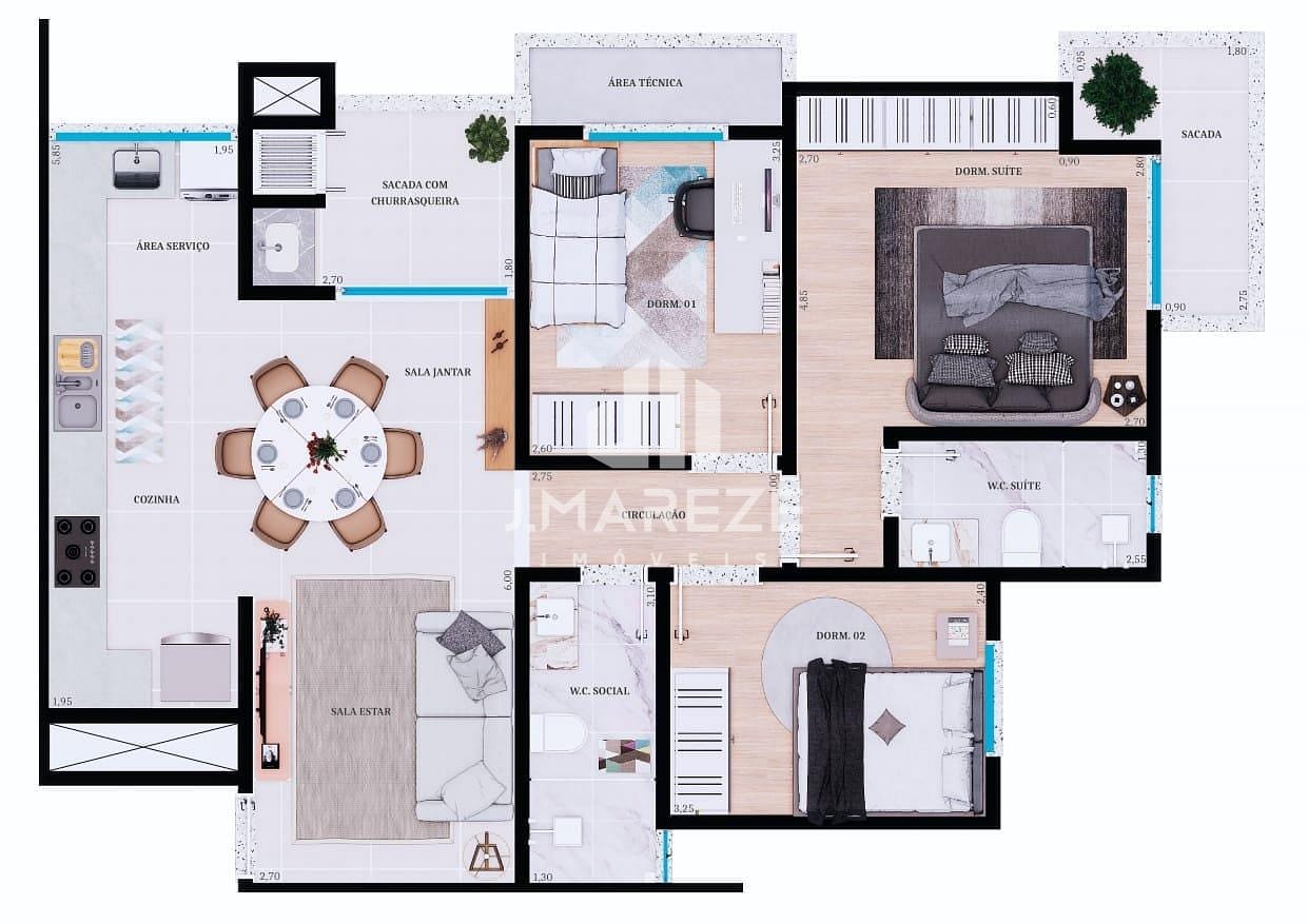Apartamento à venda com 3 quartos, 86m² - Foto 11