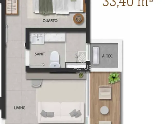 Apartamento 1 quarto e 1 banheiro, à venda, no bairro Graça em Salvador