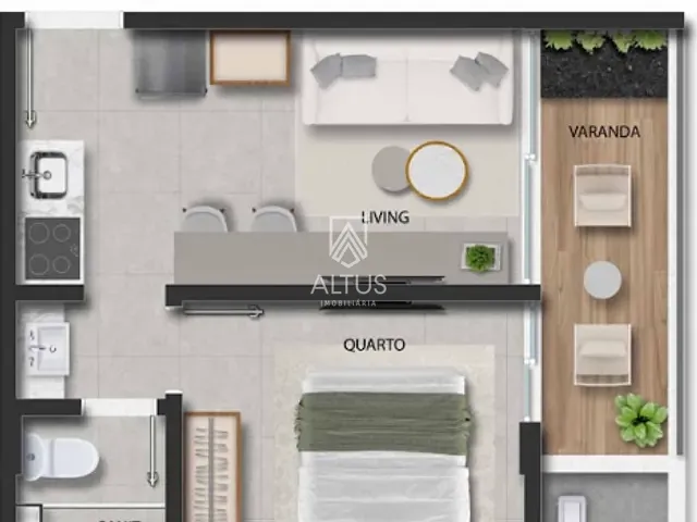 Apartamento 1 quarto e 1 banheiro, à venda, no bairro Graça em Salvador