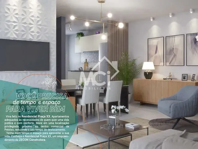 Apartamento 2 quartos e 1 banheiro, à venda, no bairro Centro em Pelotas