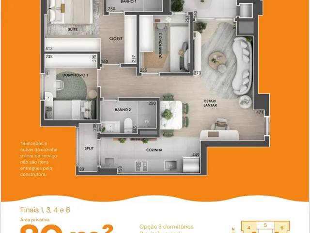 Apartamento com 161m² 3 quartos e 2 banheiros, à venda, no bairro Terra Bonita em Londrina