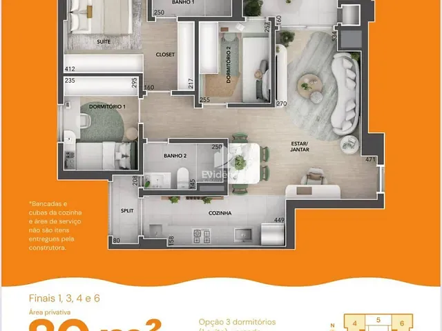 Apartamento com 161m² 3 quartos e 2 banheiros, à venda, no bairro Terra Bonita em Londrina