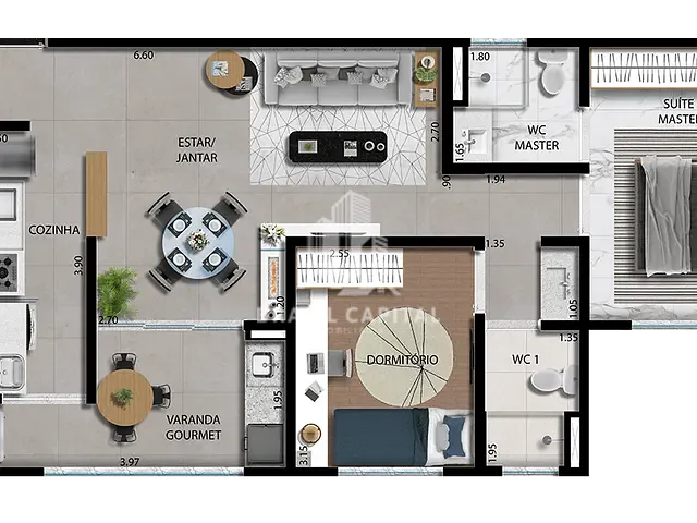 Apartamento 2 quartos e 2 banheiros, à venda, no bairro Parque Campolim em Sorocaba