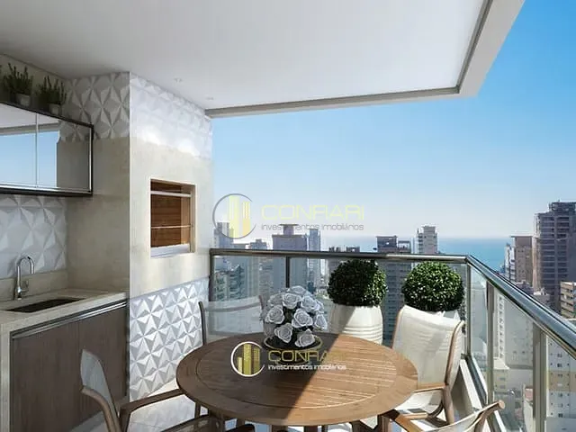 Apartamento com 140m² 3 quartos e 4 banheiros, à venda, no bairro Meia Praia em Itapema