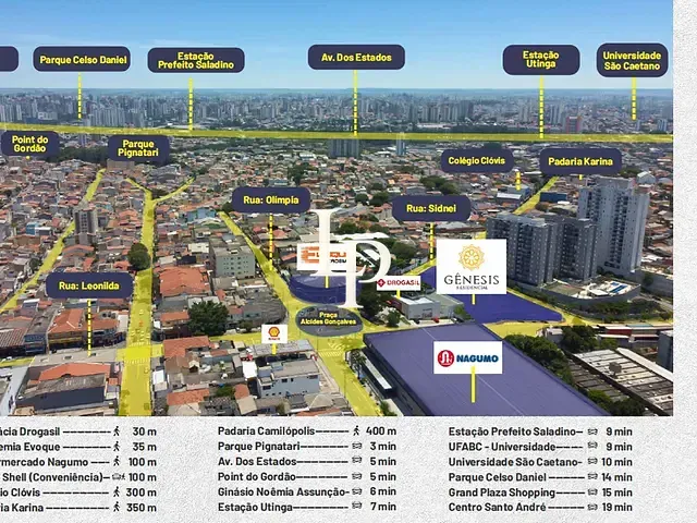 Apartamento 2 quartos e 1 banheiro, à venda, no bairro Utinga em Santo André