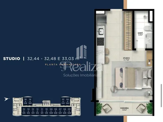 Studio 1 quarto e 1 banheiro, à venda, no bairro São Francisco em Ilhéus