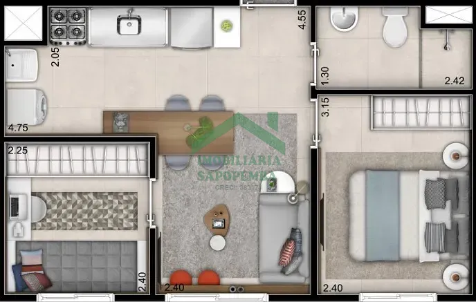 Apartamento, 2 quartos, 45 m² - Foto 5