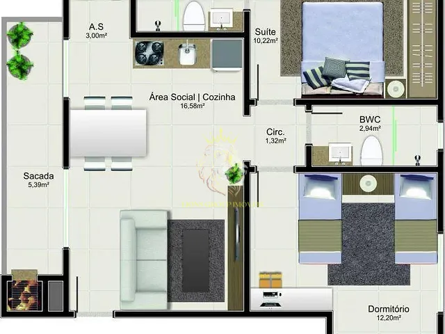 Apartamento com 101m² 3 quartos e 2 banheiros, à venda, no bairro São Francisco de Assis em Camboriú