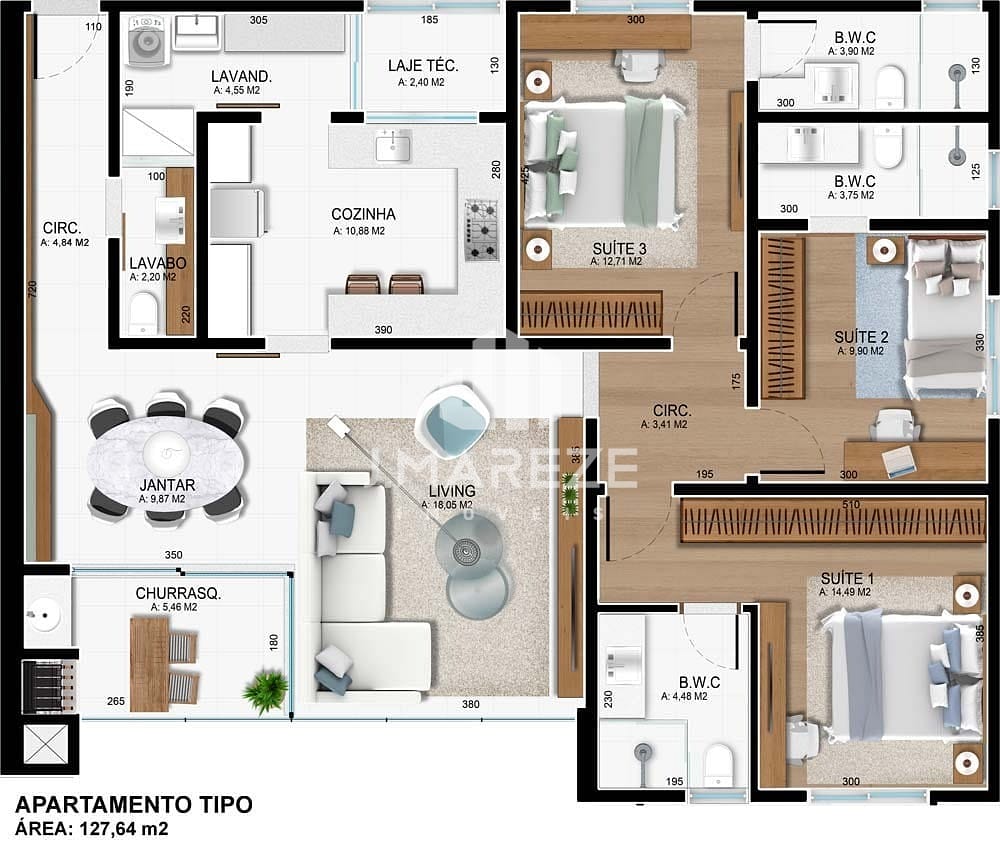 Apartamento à venda com 3 quartos, 127m² - Foto 27