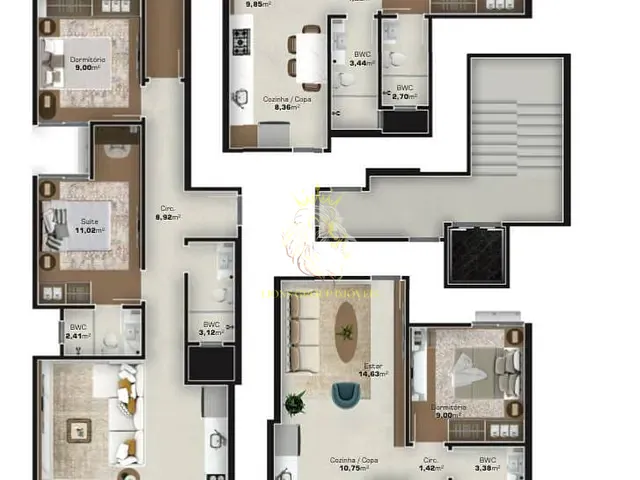 Apartamento 2 quartos e 2 banheiros, à venda, no bairro Lídia Duarte em Camboriú