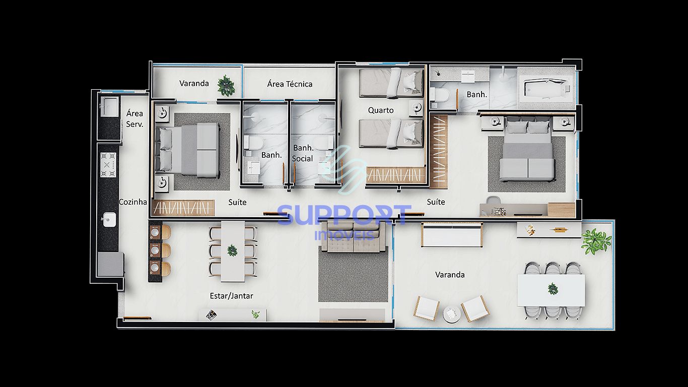 Apartamento, 3 quartos, 96 m² - Foto 19