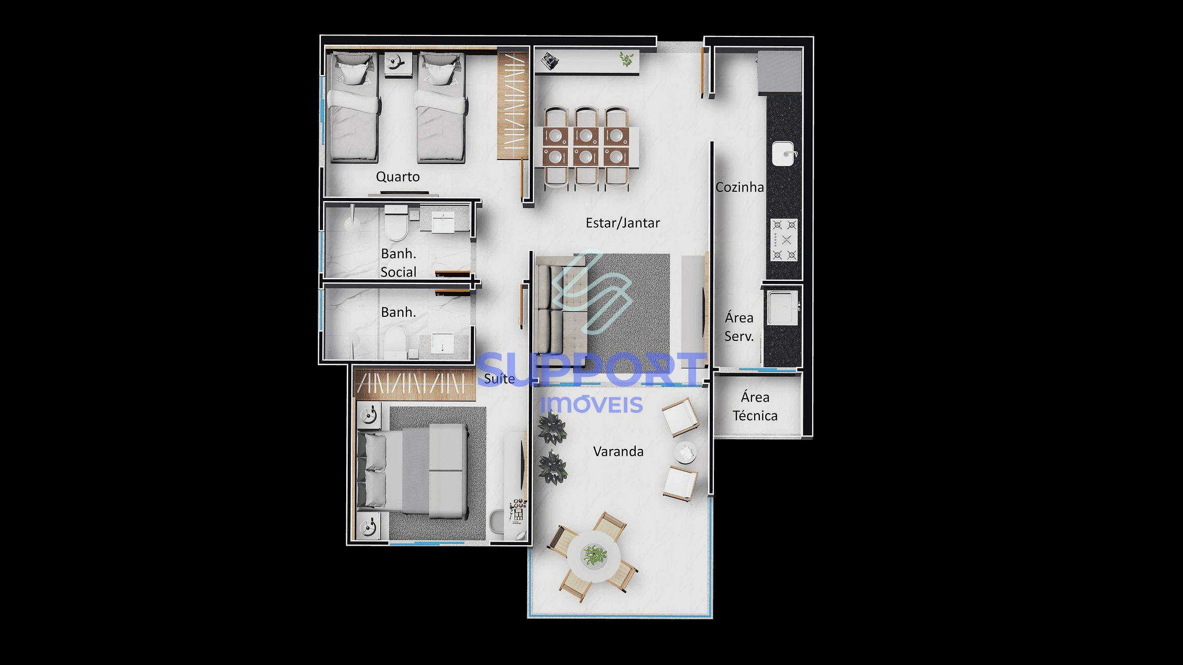 Apartamento, 3 quartos, 96 m² - Foto 21