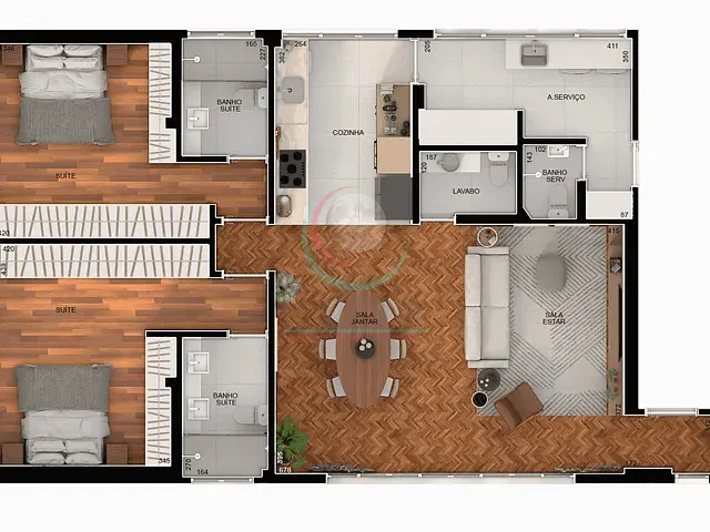 Apartamento 2 quartos e 4 banheiros, à venda, no bairro Jardim Paulista em São Paulo