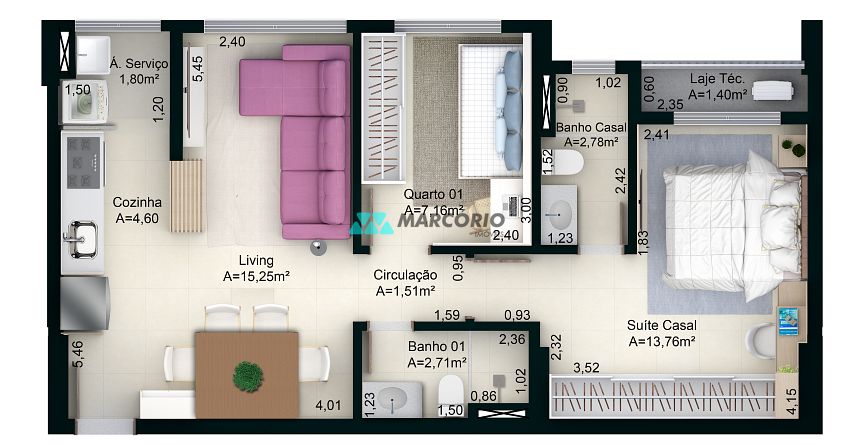 Apartamento à venda com 2 quartos, 60m² - Foto 27