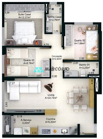 Apartamento à venda com 2 quartos, 60m² - Foto 30
