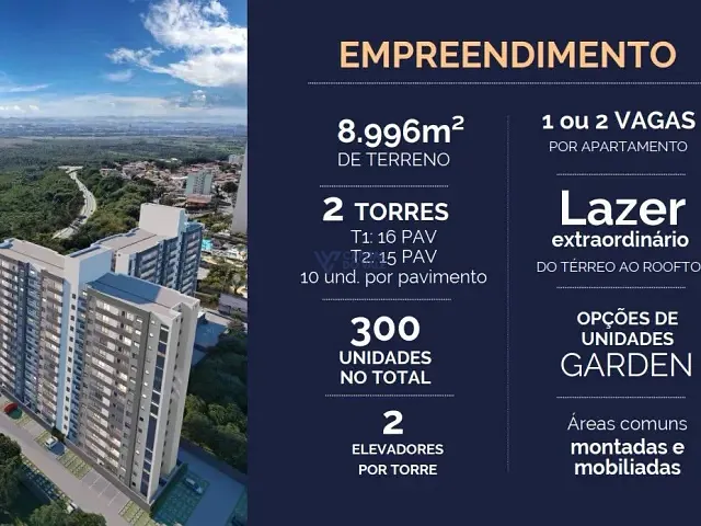 Apartamento 2 quartos e 1 banheiro, à venda, no bairro Jardim das Indústrias em São José dos Campos