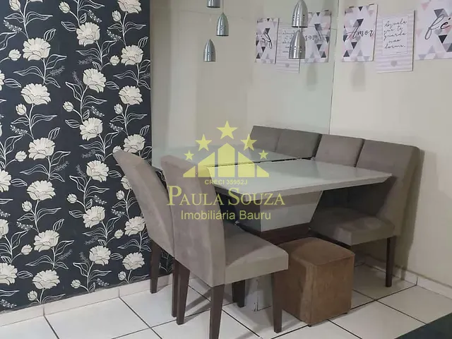 Apartamento 2 quartos e 1 banheiro, à venda, no bairro Jardim Estrela D'Alva em Bauru