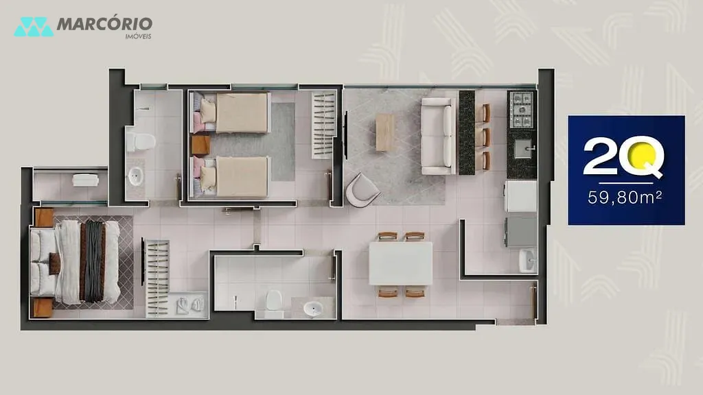 Apartamento, 2 quartos, 59 m² - Foto 32