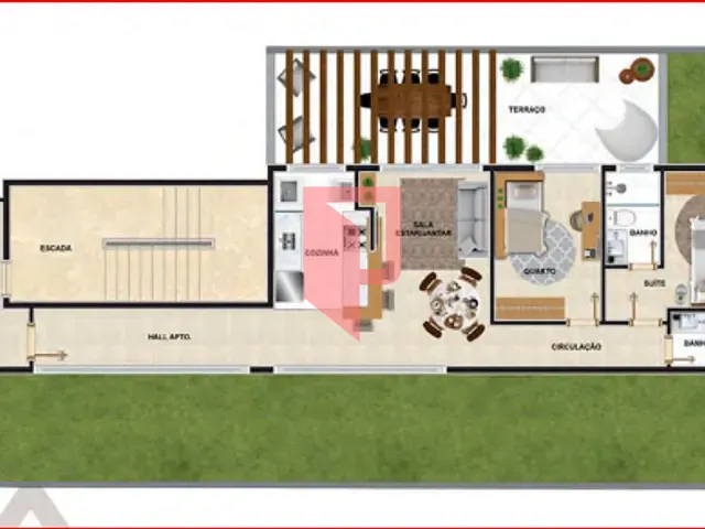Apartamento com 720m² 2 quartos e 1 banheiro, à venda, no bairro Lourdes em Belo Horizonte