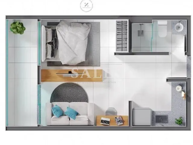 Apartamento com 31m² 1 quarto e 1 banheiro, à venda, no bairro São Pedro em Juiz de Fora