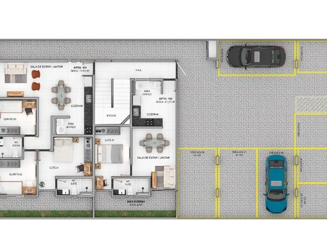 Apartamento 1 quarto e 1 banheiro, à venda, no bairro Altiplano Cabo Branco em João Pessoa