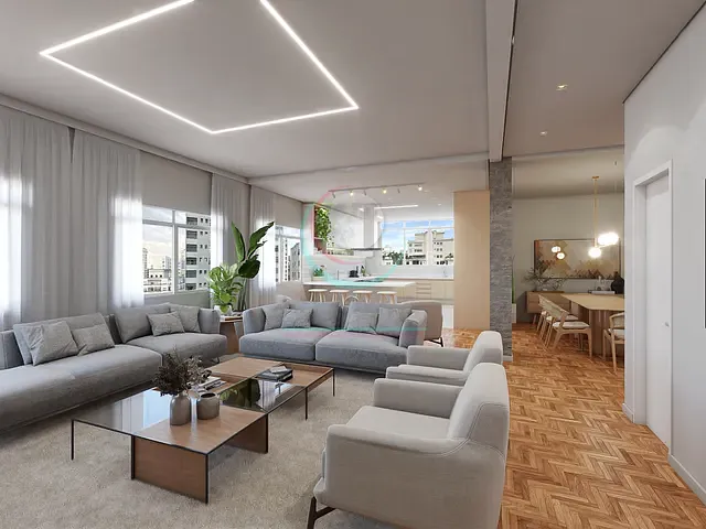 Apartamento 3 quartos e 3 banheiros, à venda, no bairro Higienópolis em São Paulo