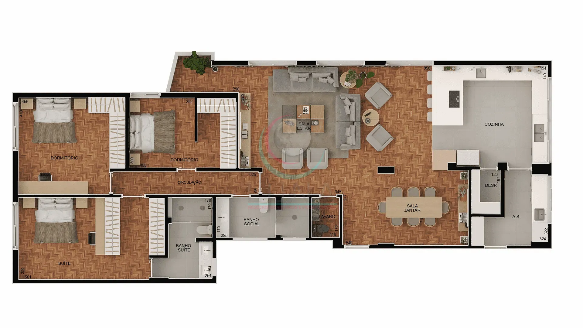 Apartamento, 3 quartos, 230 m² - Foto 2