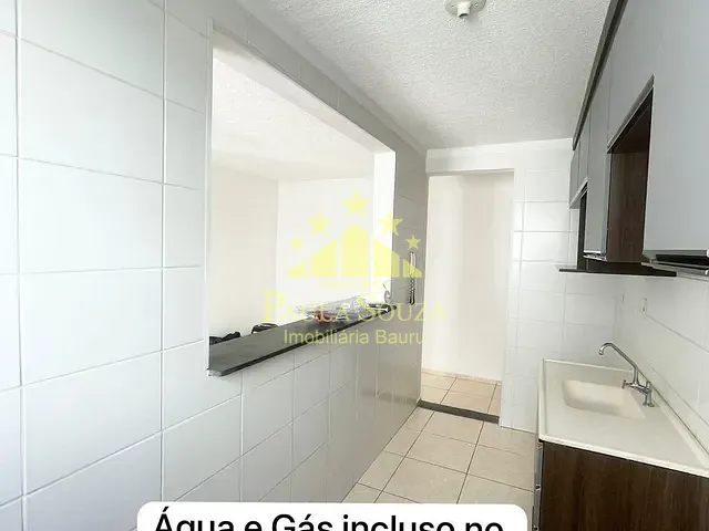 Apartamento 2 quartos e 1 banheiro, para alugar, no bairro Jardim Estrela D'Alva em Bauru