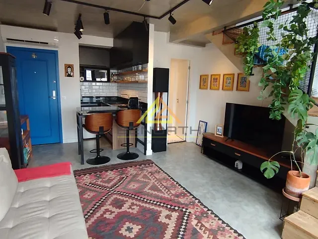 Apartamento com 48m² 1 quarto e 2 banheiros, para alugar, no bairro República em São Paulo