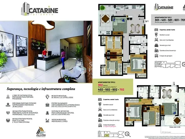 Apartamento 3 quartos e 2 banheiros, à venda, no bairro Santa Catarina em Juiz de Fora
