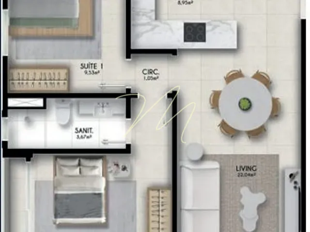 Apartamento 2 quartos e 3 banheiros, à venda, no bairro São Francisco em Ilhéus