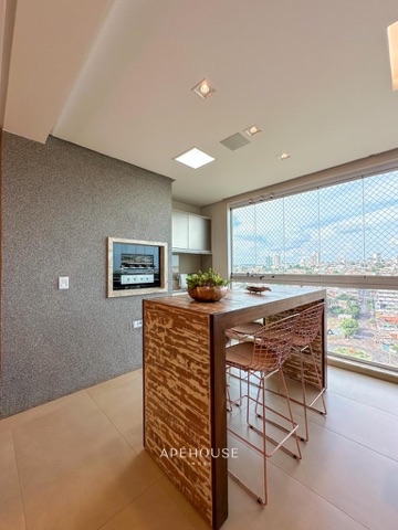 Foto do Apartamento - Apartamento à venda no Residencial Sequoia, 197m², 3 suítes, sacada com churrasqueira elétrica, adega suspensa, 3 vagas e elevador privativo. Porteira fechada. | ApêHouse | Imobi