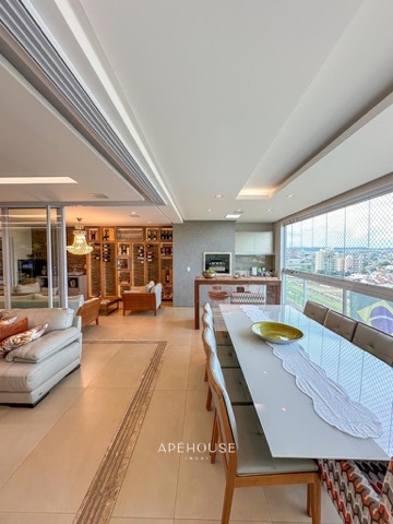 Foto do Apartamento - Apartamento à venda no Residencial Sequoia, 197m², 3 suítes, sacada com churrasqueira elétrica, adega suspensa, 3 vagas e elevador privativo. Porteira fechada. | ApêHouse | Imobi