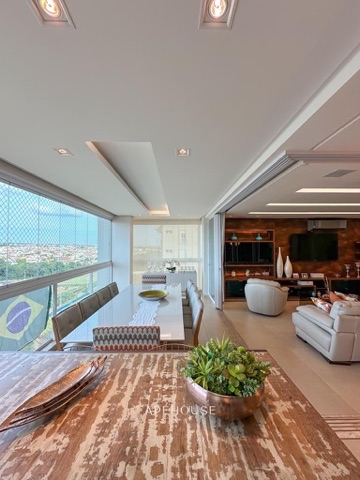 Foto do Apartamento - Apartamento à venda no Residencial Sequoia, 197m², 3 suítes, sacada com churrasqueira elétrica, adega suspensa, 3 vagas e elevador privativo. Porteira fechada. | ApêHouse | Imobi